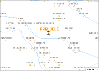 map of Raguvėlė