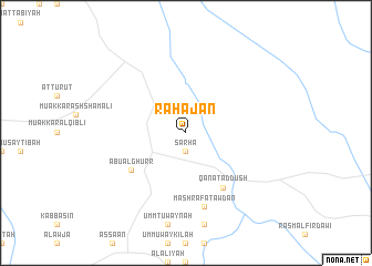 map of Raḩajān