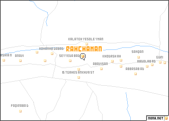 map of Rāh Chaman