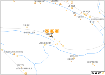 map of Rāhgān