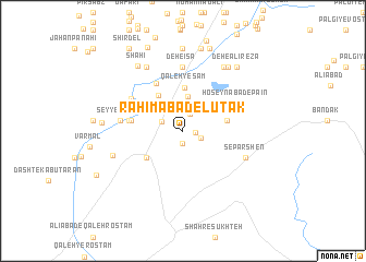 map of Raḩīmābād-e Lūtak