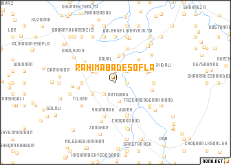 map of Raḩīmābād-e Soflá