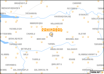 map of Raḩīmābād