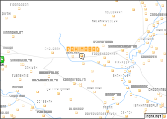 map of Raḩīmābād