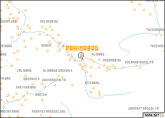 map of Raḩīmābād