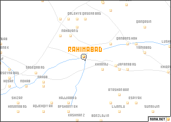 map of Raḩīmābād