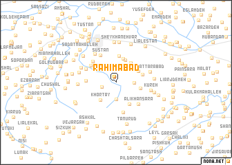 map of Raḩīmābād