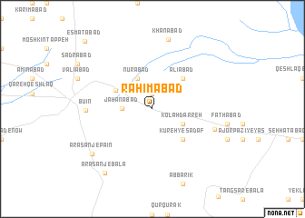 map of Raḩīmābād