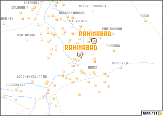 map of Raḩīmābād