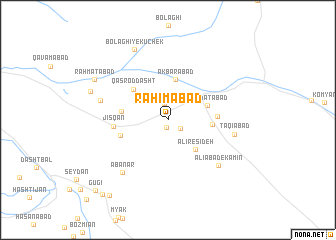 map of Raḩīmābād