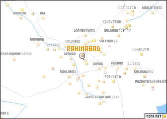 map of Raḩīmābād