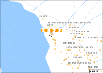 map of Raḩīmābād