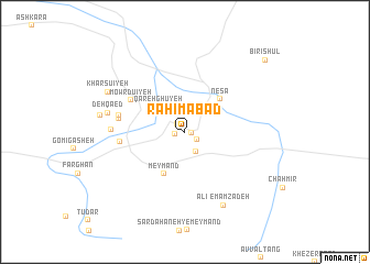 map of Raḩīmābād