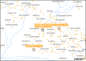 map of Raḩīmābād