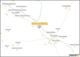 map of Raḩīmābād