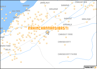 map of Rahīm Channar di Basti