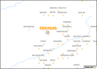 map of Raḩīm Dād