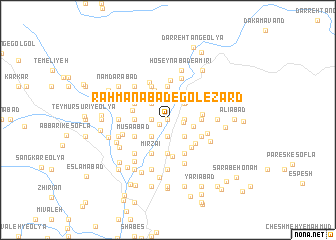 map of Raḩmānābād-e Gol-e Zard