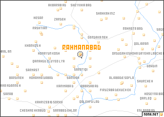 map of Raḩmānābād