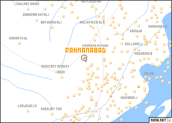 map of Rahmānābād