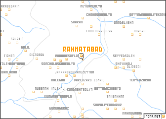map of Raḩmatābād