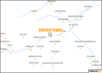 map of Raḩmatābād