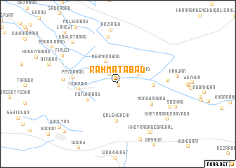 map of Raḩmatābād