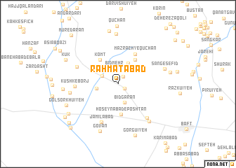 map of Raḩmatābād