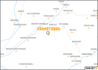 map of Raḩmatābād