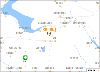 map of Råholt