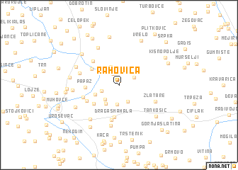 map of Rahovica