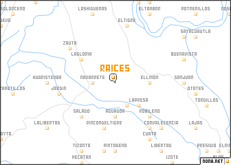 map of Raíces