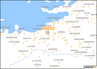 map of Raíces