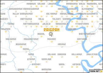 map of Rāigrām