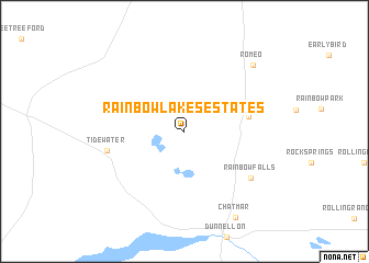 map of Rainbow Lakes Estates