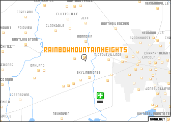 map of Rainbow Mountain Heights