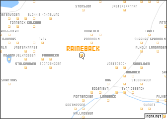 map of Rainebäck