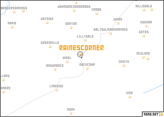 map of Raines Corner