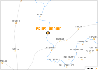 map of Rains Landing