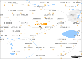 map of Raizgiai