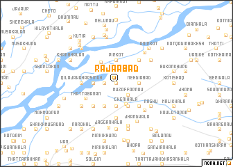 map of Rājāābād