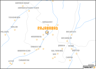 map of Rajabābād