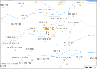 rajac mapa srbije Rajac (Serbia and Montenegro) map   nona.net rajac mapa srbije