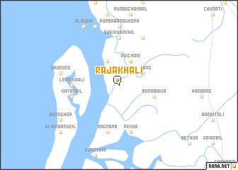 map of Rājākhāli