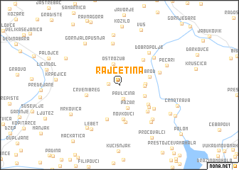 map of Rajčetina