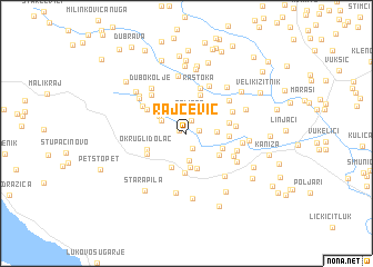 map of Rajčević