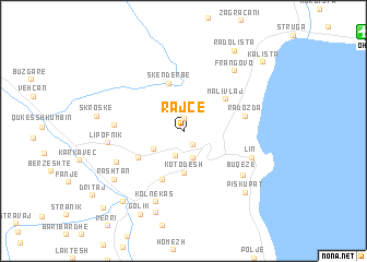 map of Rajcë