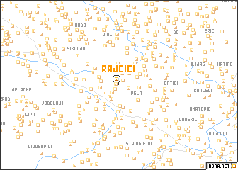 map of Rajčići