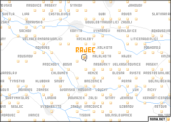 map of Rajec