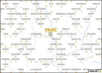 map of Rájec